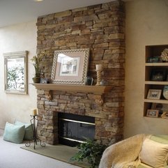 Stone Fireplace Wall Gorgeous Stack - Karbonix