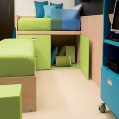 Storage Below Bed On Fun Bedroom Ideas For Two Children Ergonomic - Karbonix