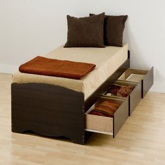 Storage Drawers Underneath Modern Bed - Karbonix