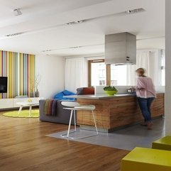 Striking Colorful Kitchen Idea Apartment Modern Interior Design - Karbonix