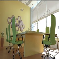 Studio Design With Green Chair By Marilyns Design Studio Minimalist Office - Karbonix