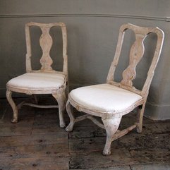 Swedish Rococo Chairs Circa 1760 Original Paint Lovely Pair - Karbonix