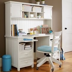 Sweet Girls Study Space White Blue Nuance Simple And - Karbonix