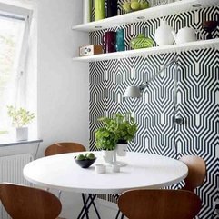 Table Completed With Brown Chairs White Dining Room White Dining - Karbonix