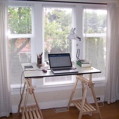 Table Computer Desk Near The Window Drafting - Karbonix