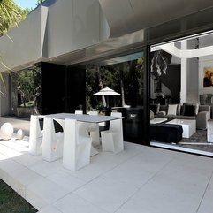 Best Inspirations : Table Placed On White Floor Terrace White Chairs - Karbonix
