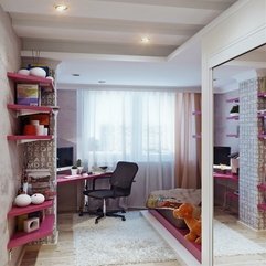 Teenage Bedroom Cute Pink Wooden Hanging Shelves With Nice White - Karbonix