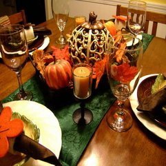Best Inspirations : Thanksgiving Table With Green Cloth Ideas - Karbonix