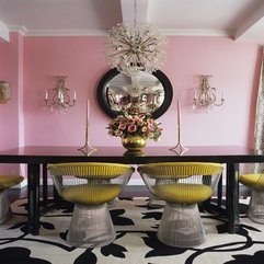 Best Inspirations : The Sweetness Of Pink Color Cast In The Dining Room Pink Dining - Karbonix