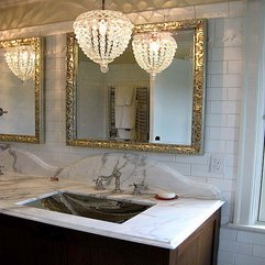 Best Inspirations : The Vintage Bathroom Mirrors With Gold Frame Classic Design - Karbonix