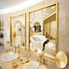 Best Inspirations : The Vintage Bathroom Mirrors With Golden Series Classic Design - Karbonix