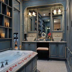 Best Inspirations : The Vintage Bathroom Mirrors With Oceanic Blue Classic Design - Karbonix