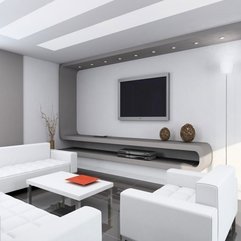 Themed Beautiful Home Interior Design With Tv Wall Panel Spacious White - Karbonix