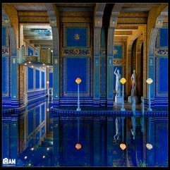 Themed Indoor Pool Design Luxurious Blue - Karbonix