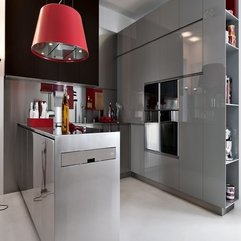 Best Inspirations : Themed Italian Kitchen Design With Red Pops Stylish Grey - Karbonix