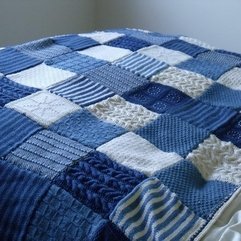 Best Inspirations : Throw Blanket Knit Blue - Karbonix