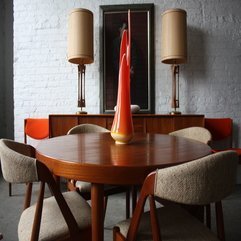 Best Inspirations : Trendy Long Wooden Dining Table With Two Armless Dining Chairs On - Karbonix