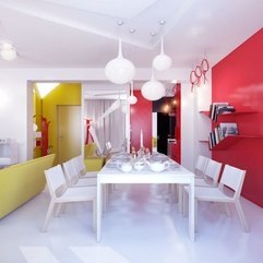 Best Inspirations : Trendy Stunning Retro Bright Modest Dining Room In Small Apartment Jpg - Karbonix