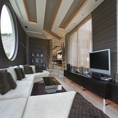 Tv Wooden Table Living Room Screen Flat - Karbonix