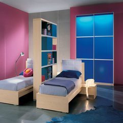 Best Inspirations : Two Beds Pastel Color Design Teens Bedroom - Karbonix