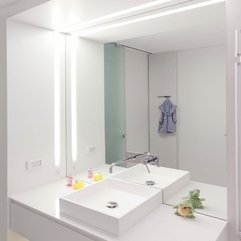 Under Mirror With Corner View White Washbasin - Karbonix