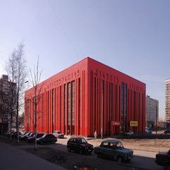 Unique Building Design The Red Barcode Building Architecture - Karbonix
