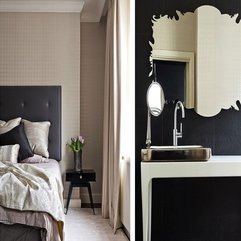 Best Inspirations : Unique Edge Hanging On Black Bathroom Wall Mirror - Karbonix
