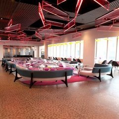 Unique Restaurant Interior Design With Pink Color Looks Cool - Karbonix