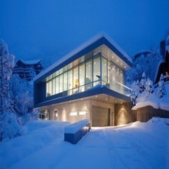 View Of Aspen Residential Night Snowy - Karbonix