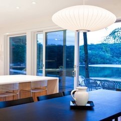 Villa Charming Dining Room Details With Stunning View Decorated - Karbonix