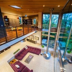 Villa Gorgeous Living Room Design In Modern Architect House - Karbonix