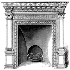 Vintage Clip Art Fireplace Mantels Christmas The Graphics Fairy - Karbonix