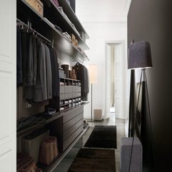 Walk In Closet With Black Furniture Dark - Karbonix