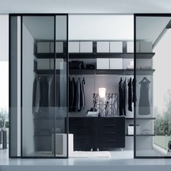 Walk Wardrobe Cabinet Design With Sliding Door Modern Glasses - Karbonix