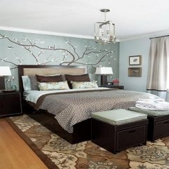 Wall Bedroom Ideas Blue Tree - Karbonix
