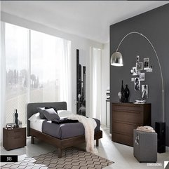 Wall Bedroom With Modern Floor Lamp Grey - Karbonix