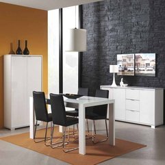 Wall Decorating With White Cabinets Dining Room - Karbonix