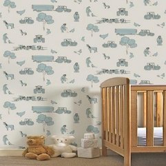 Wallpaper Kids Room Blue Gray - Karbonix