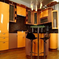 Best Inspirations : Warm Lighting Orange Kitchen - Karbonix