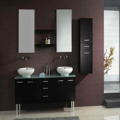 Washston Black Cabinet With Double Mirror Double - Karbonix