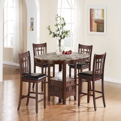 Well Liked Round Dining Table Storage And Gray Marble Tops With 4 - Karbonix