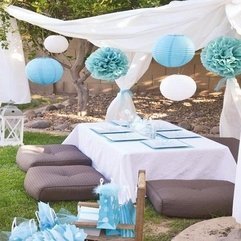 White Alfresco Dining Ideas Blue - Karbonix