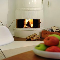 White Apartment Interior Ideas In Sweden Fireplace Viahouse - Karbonix