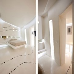 White Bathroom Next To Bedroom Glowing - Karbonix