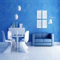White Blue Living Dining Areas Modern Contermporary - Karbonix
