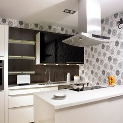 White Brown Modern Kitchen Counter Breakfast Bar Designed By Hanex In Modern Style - Karbonix