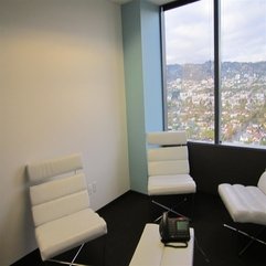 White Couchs With Modern Black Telephone Also Clean Dark Floor In Modern Style - Karbonix