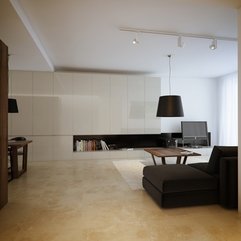 White Cream Living Room White Marble Floor In Modern Style - Karbonix