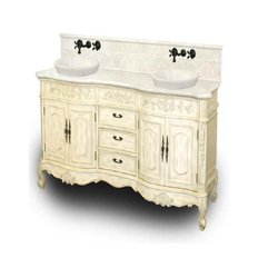 White Double Sink Bath Vanity Free Shipping Stunning Antique - Karbonix