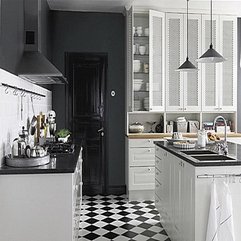 Best Inspirations : White Kitchen Flooring Contemporary Black - Karbonix